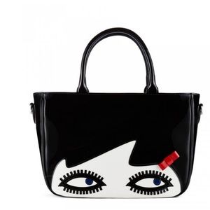 Lulu Guinness Wanda Doll Face Crossbody Satchel Handbag